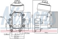 NISSENS 91158 - Radiador de aceite, aceite motor