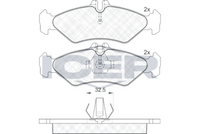FEBI BILSTEIN 16162 - Juego de pastillas de freno