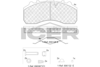 ICER REC151194 - Juego de pastillas de freno