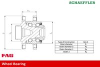 Schaeffler FAG 713 6112 10 - Juego de cojinete de rueda
