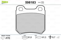 VALEO 598183 - Juego de pastillas de freno
