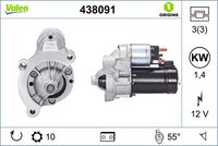 VALEO 438091 - Motor de arranque - VALEO ORIGINS NEW OE TECHNOLOGY