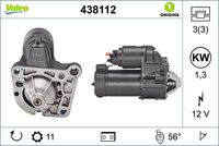 VALEO 438112 - Motor de arranque - VALEO ORIGINS NEW OE TECHNOLOGY