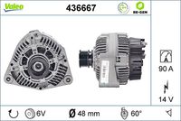 VALEO 436667 - Alternador - VALEO RE-GEN REMANUFACTURED