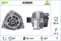 VALEO 439095 - Alternador - VALEO ORIGINS NEW OE TECHNOLOGY