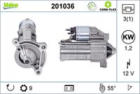 VALEO 201036 - Motor de arranque - VALEO CORE-FLEX