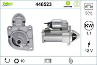 VALEO 446523 - Motor de arranque - VALEO ORIGINS STOP&START - NEW O.E. TECHNOLOGY