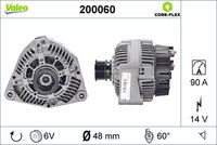 VALEO 200060 - Alternador - VALEO CORE-FLEX