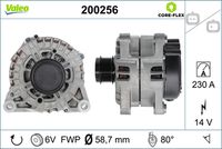VALEO 200256 - Alternador - VALEO CORE-FLEX