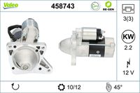 VALEO 458743 - Motor de arranque - VALEO RE-GEN REMANUFACTURED