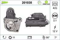 VALEO 201038 - Motor de arranque - VALEO CORE-FLEX