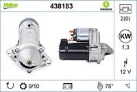 VALEO 438183 - Motor de arranque - VALEO ORIGINS NEW OE TECHNOLOGY