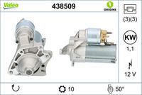 VALEO 438509 - Motor de arranque - VALEO ORIGINS NEW OE TECHNOLOGY