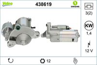 VALEO 438619 - Motor de arranque - VALEO ORIGINS NEW OE TECHNOLOGY