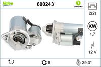 VALEO 600243 - Motor de arranque - VALEO ORIGINS NEW OE TECHNOLOGY