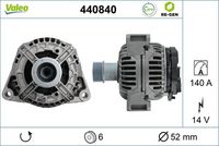 VALEO 440840 - Alternador - VALEO RE-GEN REMANUFACTURED