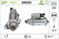 VALEO 438353 - Motor de arranque - VALEO ORIGINS STOP&START - NEW O.E. TECHNOLOGY
