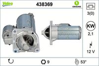 VALEO 438369 - Motor de arranque - VALEO ORIGINS NEW OE TECHNOLOGY