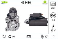 VALEO 438486 - Motor de arranque - VALEO ORIGINS NEW OE TECHNOLOGY