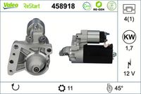 VALEO 458918 - Motor de arranque - VALEO RE-GEN REMANUFACTURED STOP&START