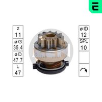 ERA ZN1547 - Engranaje de rueda libre, arrancador
