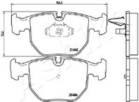 ASHIKA 50-00-0121 - Juego de pastillas de freno