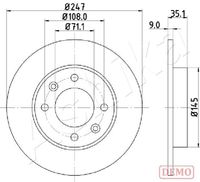 ANDEL AND0510 - Disco de freno - PRIME LINE