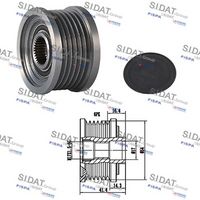 SIDAT 455079 - Rueda libre alternador