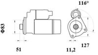 MAHLE MS 891 - Motor de arranque