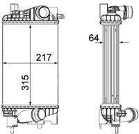 MAHLE CI 262 000P - Radiador de aire de admisión
