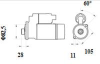 MAHLE MS 1161 - Motor de arranque