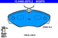 ATE 602870 - Juego de pastillas de freno
