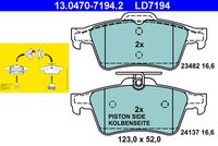 ATE LD7194 - Juego de pastillas de freno - ATE Ceramic