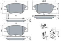 BOSCH 0 986 494 092 - Juego de pastillas de freno