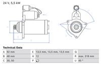 BOSCH 0986026040 - Motor de arranque