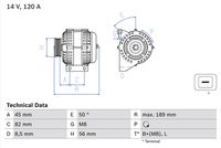 BOSCH 0986041730 - Alternador