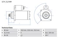BOSCH 0986022760 - Motor de arranque