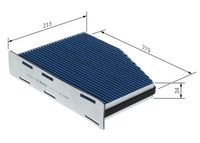 BOSCH 0986628615 - Filtro, aire habitáculo - FILTRO+pro