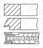 GOETZE ENGINE 08-452800-00 - Juego de aros de pistón