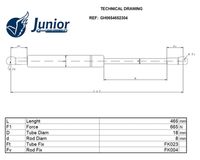 JUNIOR GAS SPRING GH0654652304 - Muelle neumático, maletero/compartimento de carga
