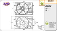 AHE 302195 - Ventilador, refrigeración del motor