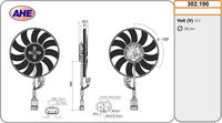 AHE 302190 - Ventilador, refrigeración del motor