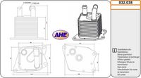 AHE 832038 - Radiador de aceite, aceite motor