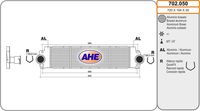 AHE 702050 - Radiador de aire de admisión