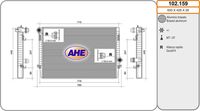 AHE 102159 - Radiador, refrigeración del motor