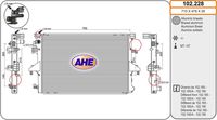 AHE 102228 - Radiador, refrigeración del motor
