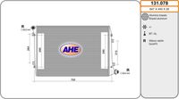 AHE 131078 - Radiador, refrigeración del motor