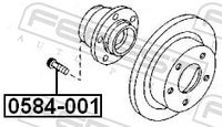 FEBEST 0584-001 - Perno de rueda