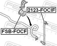 FEBEST 2123-FOCIF - Travesaños/barras, estabilizador