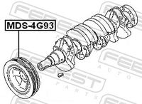 FEBEST MDS-4G93 - Polea, cigüeñal